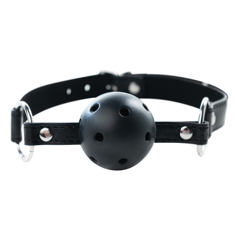 Crna kugla za usta sa rupicama Black Breathable Ball Gag