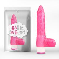 Realisticni vibrator sa testisima Luv Pleaser Pink