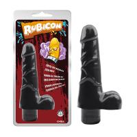 Crni vibrator sa testisima Rubicon Verve