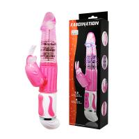 Roze multifunkcionalni vibrator sa perlama