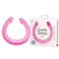 Roze dupli dildo