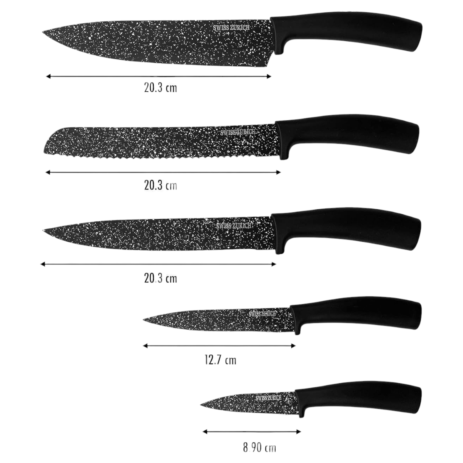 Set od 6 kuhinjskih noževa Cheffinger CF-MB03 i Tchibo stolnjak