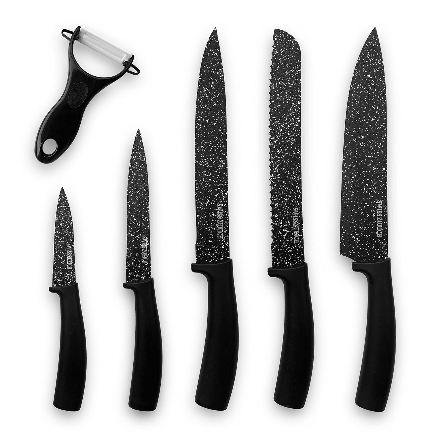 Set od 6 kuhinjskih noževa Cheffinger CF-MB03 i Tchibo stolnjak