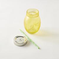Čaša sa slamčicom - dve u setu - žuta