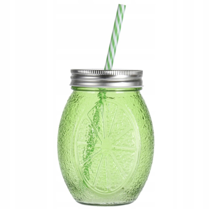 Čaša sa slamčicom - dve u setu - zelena