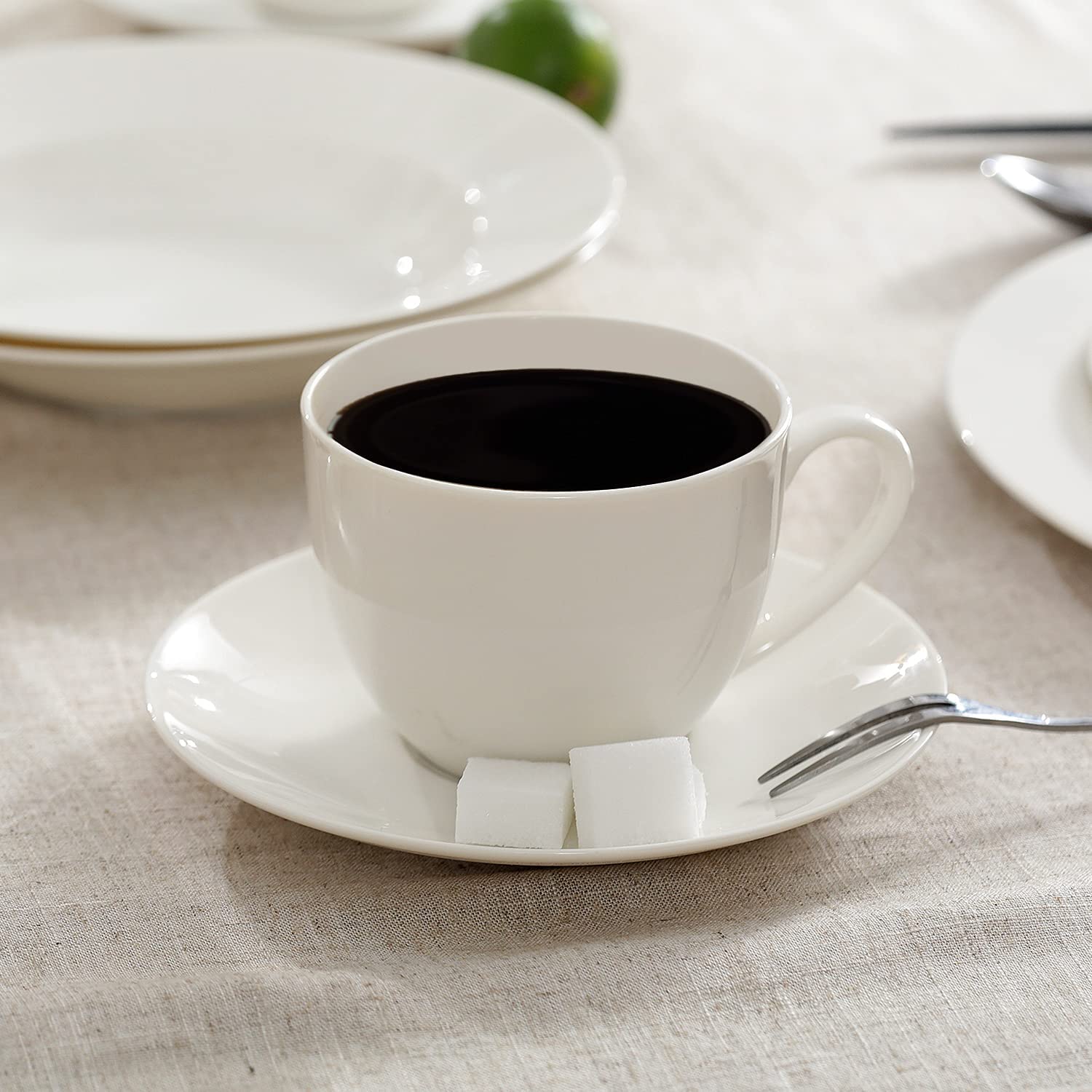 Set šoljica SUNTUN od 12 delova beli - CLASSIC okrugle