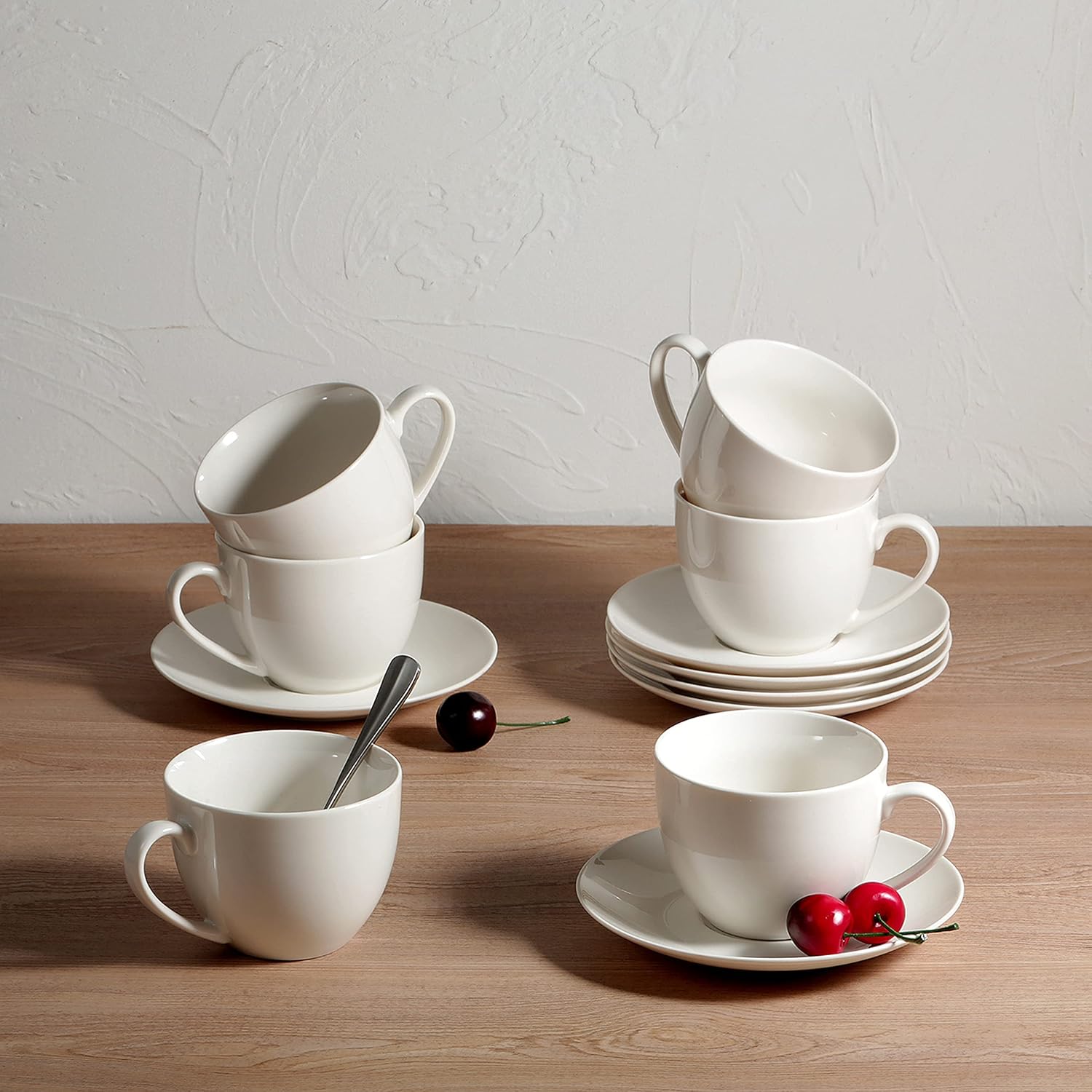 Set šoljica SUNTUN od 12 delova beli - CLASSIC okrugle