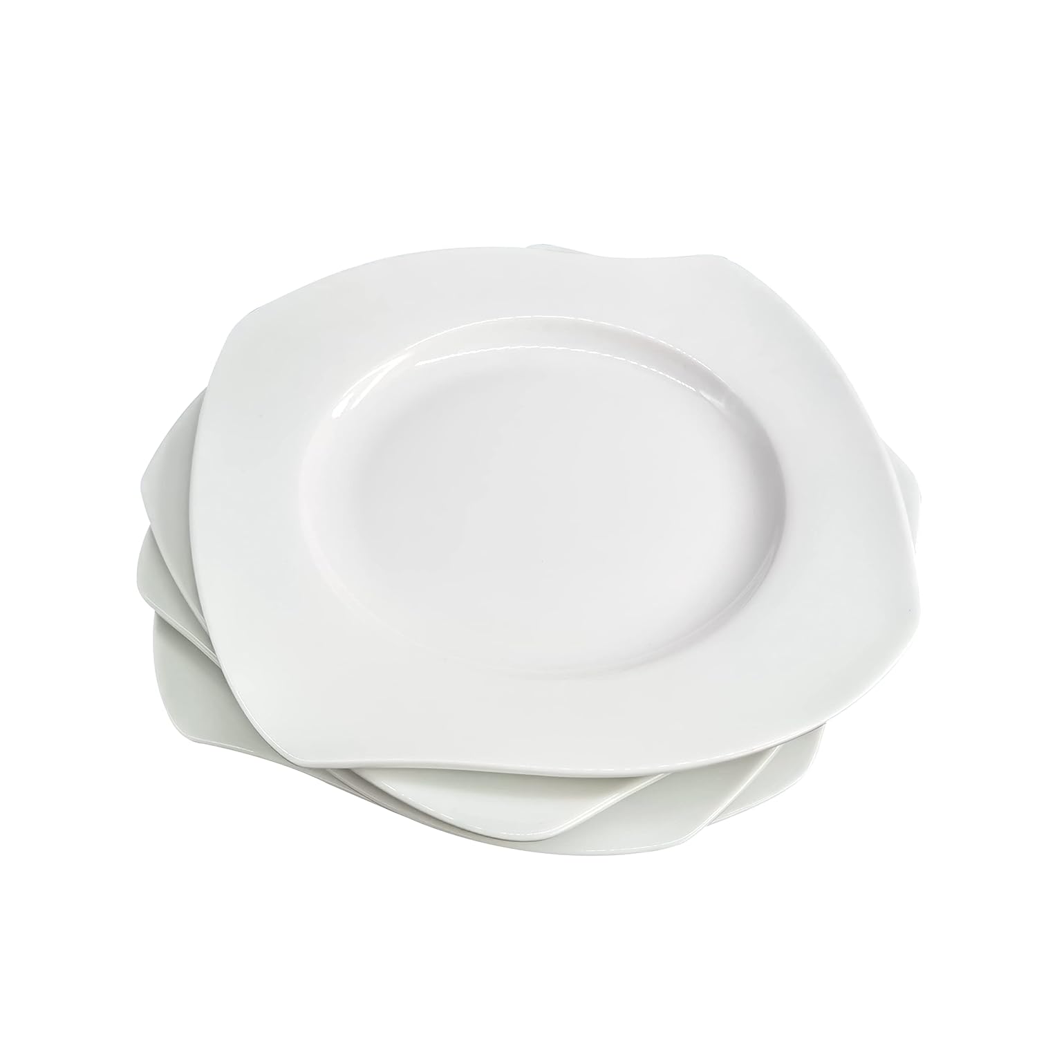 Plitki tanjiri - SUNTUN Set plitkih tanjira 6 kom beli - CLASSIC kockasti