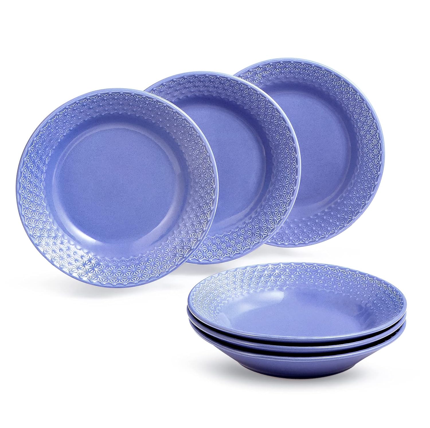 Set dubokih tanjira 6/1 plavi SUNTUN - SCULPTOR