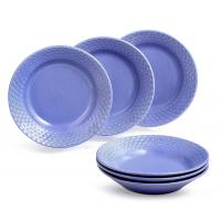 Set dubokih tanjira 6/1 plavi SUNTUN - SCULPTOR