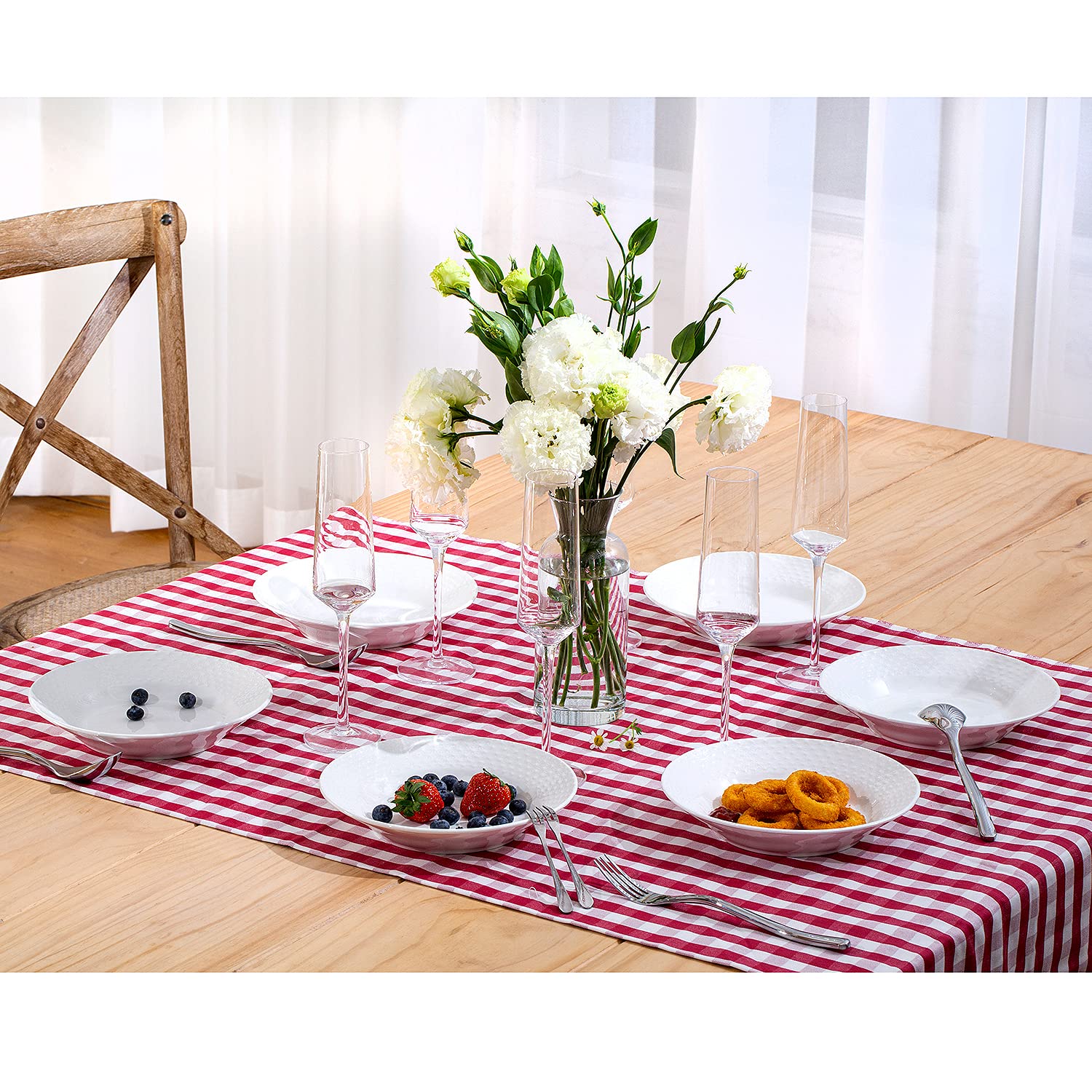 Set dubokih tanjira 6/1 beli SUNTUN - SCULPTOR