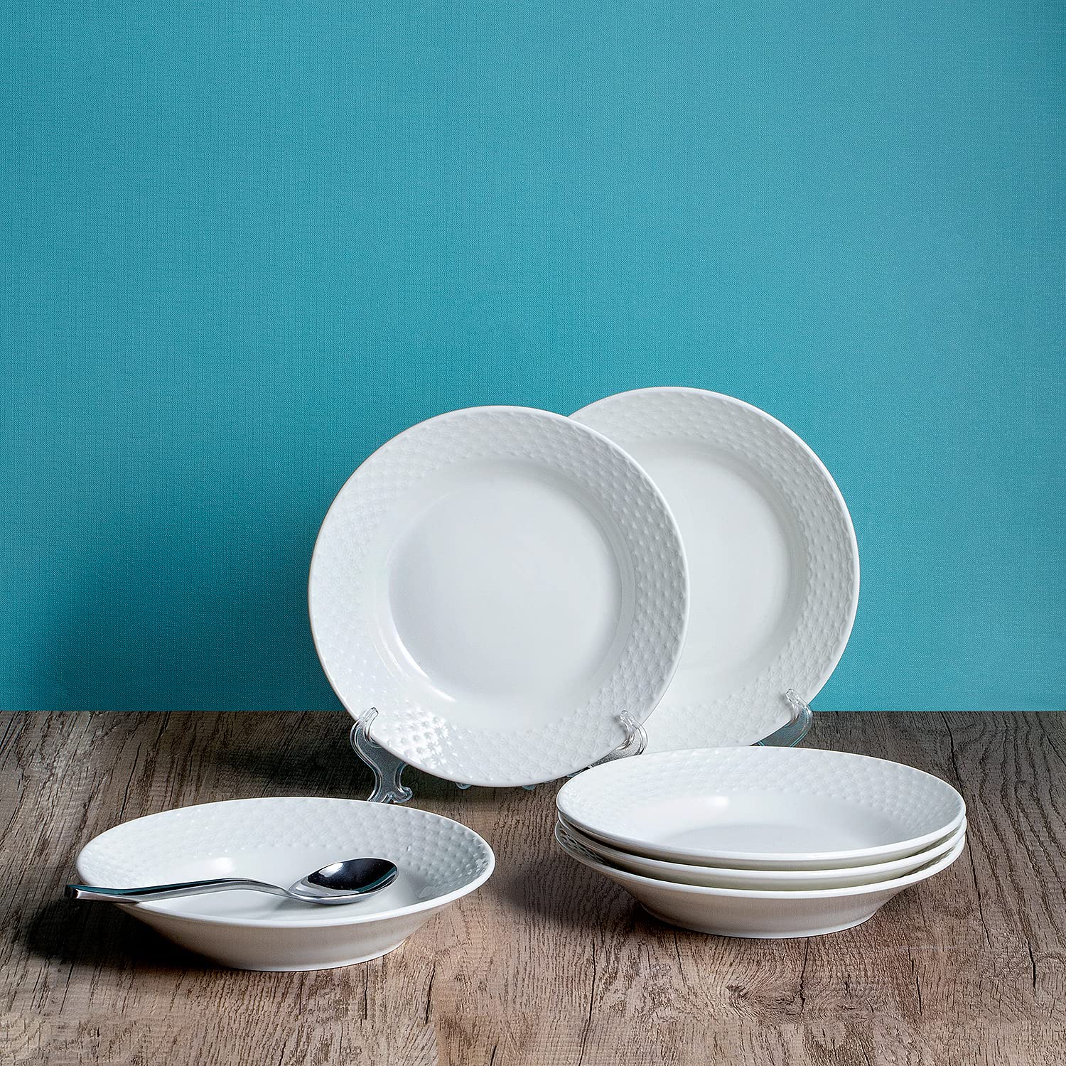 Set dubokih tanjira 6/1 beli SUNTUN - SCULPTOR