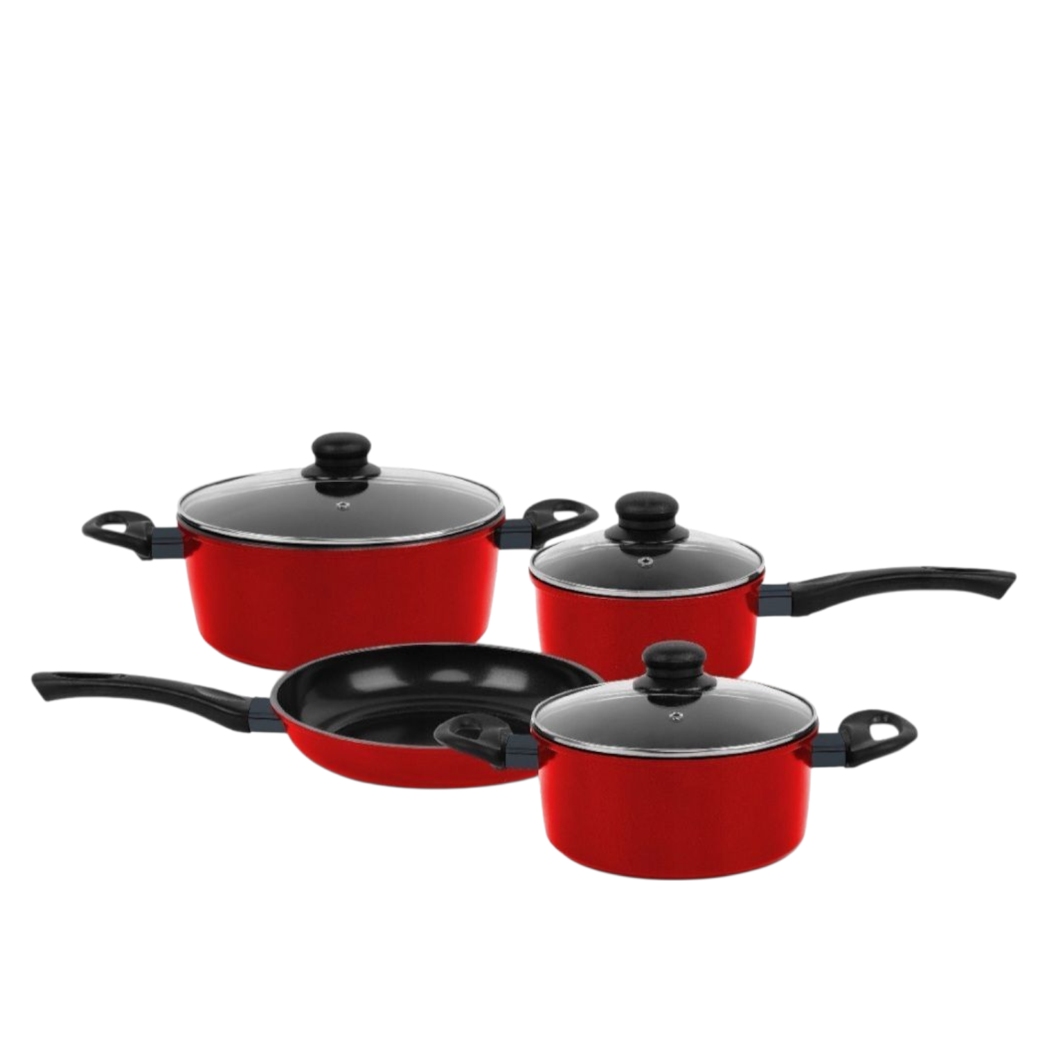 Ceraflon set šerpi 7 delova - Crveni