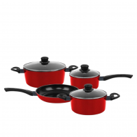 Ceraflon set šerpi 7 delova - Crveni