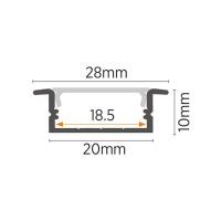 MA2010 Aluminijumski profil za LED trake 20x10x2000mm sa difuzorom 2m Mitea Lighting