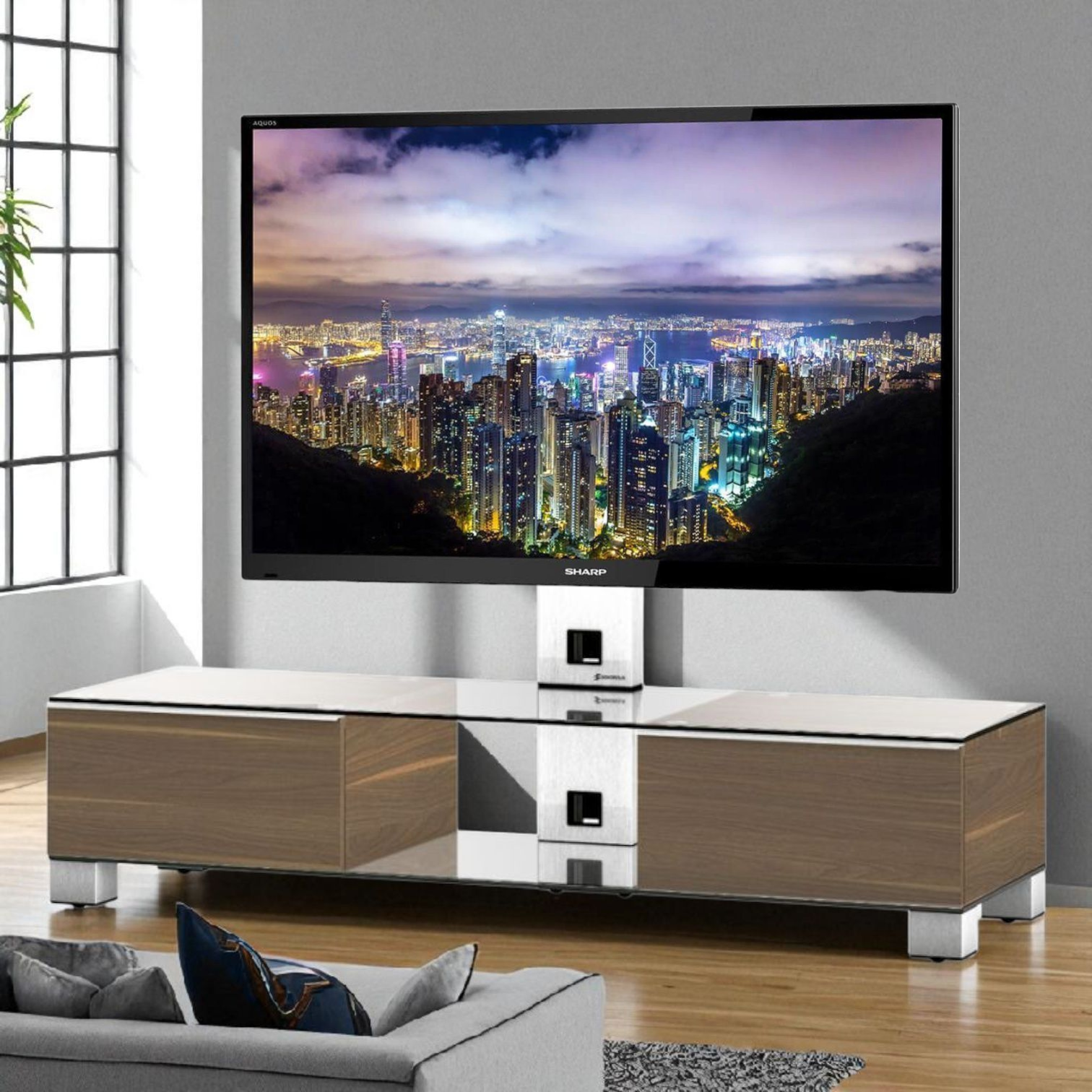 TV komoda sa držačem Sonorous MD8140-C-INX-WNT