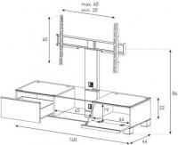 TV komoda Sonorous MD 8140-B-HBLK-BLK