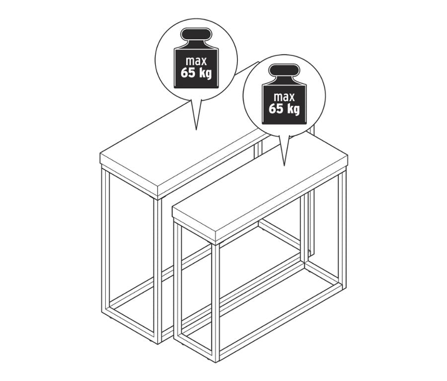 Set od dva mini stola