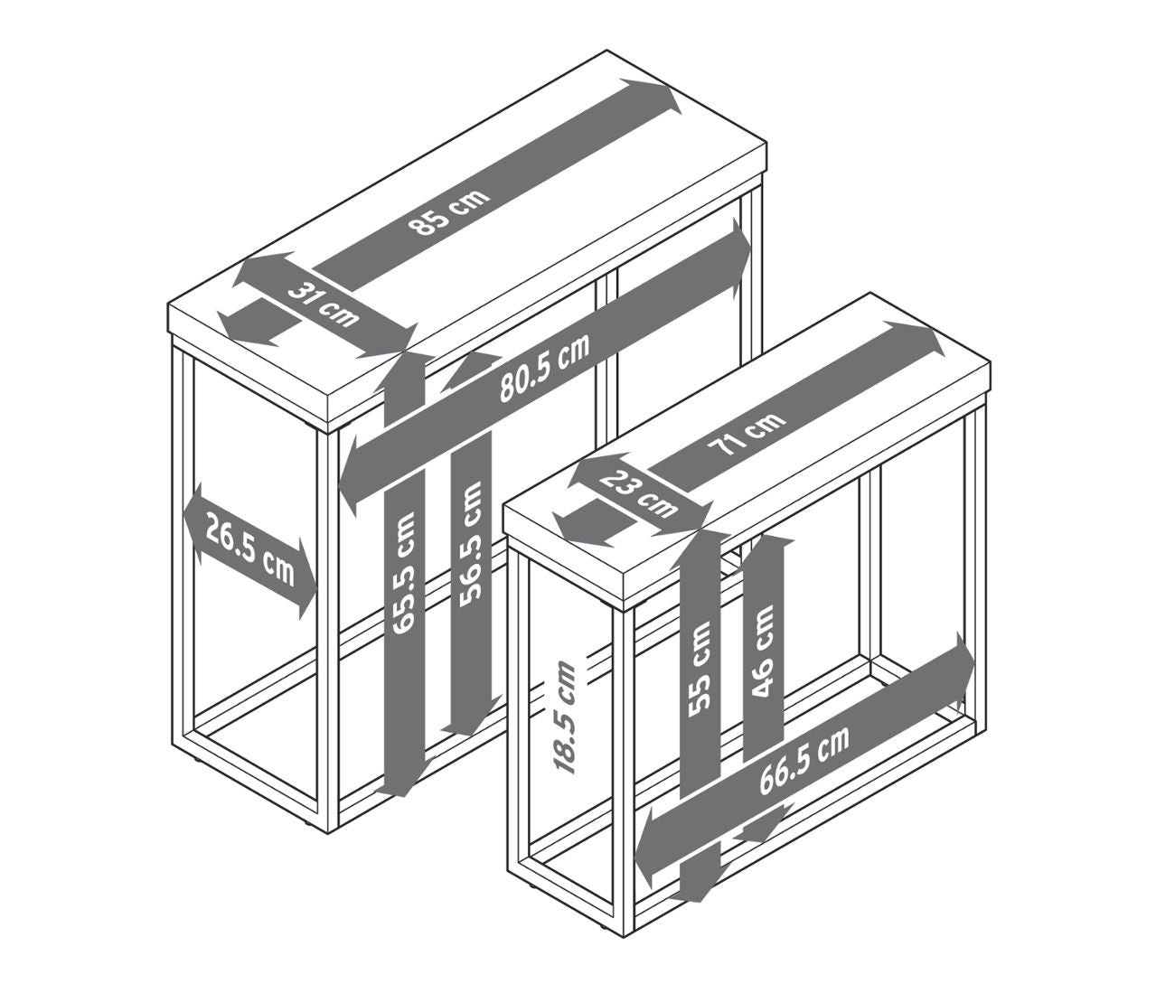 Set od dva mini stola