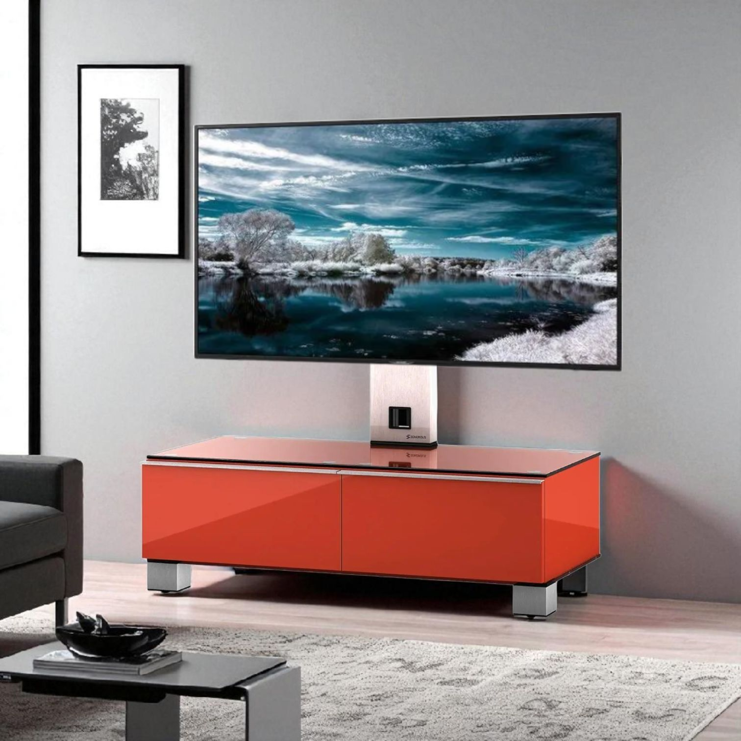 TV Komoda sa držačem Sonorous MD8095-C-INX-RED