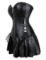 Crni korset od veštačke kože A9187-2XL - EUR vel. 46