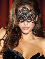 Seksi crna čipkana maska za oči C80569