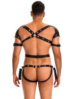 Crni kombinezon od veštačke kože MP270-XL - EUR vel. 44