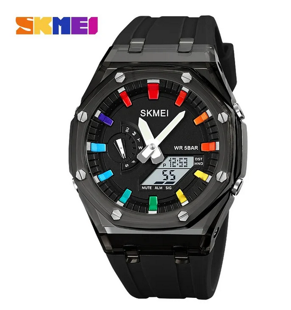 Skmei muški sat crni