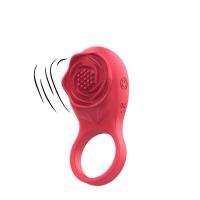 Vibro prsten Vibrating Rose Cock Ring