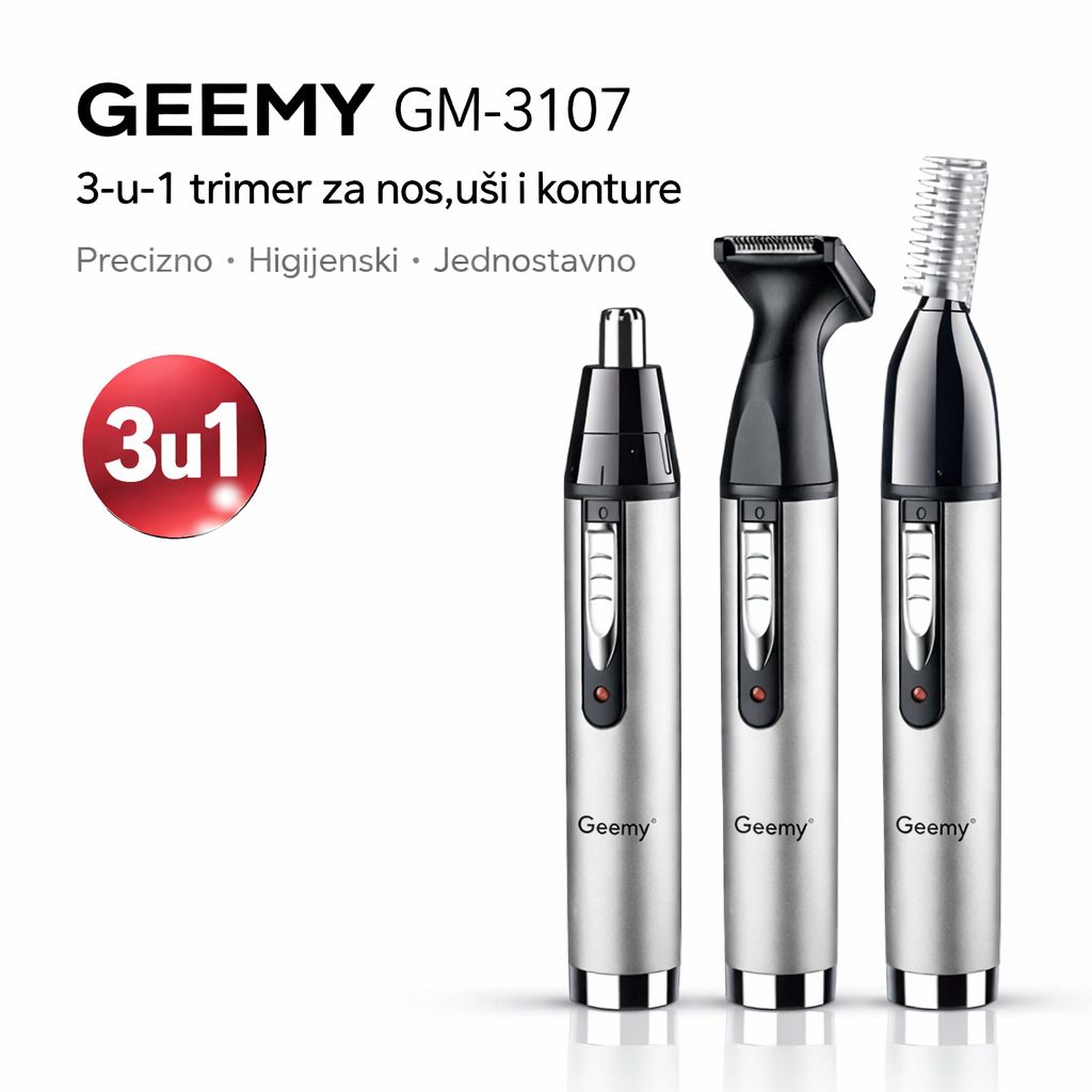 Geemy GM3107  3 u 1 trimer za ličnu negu