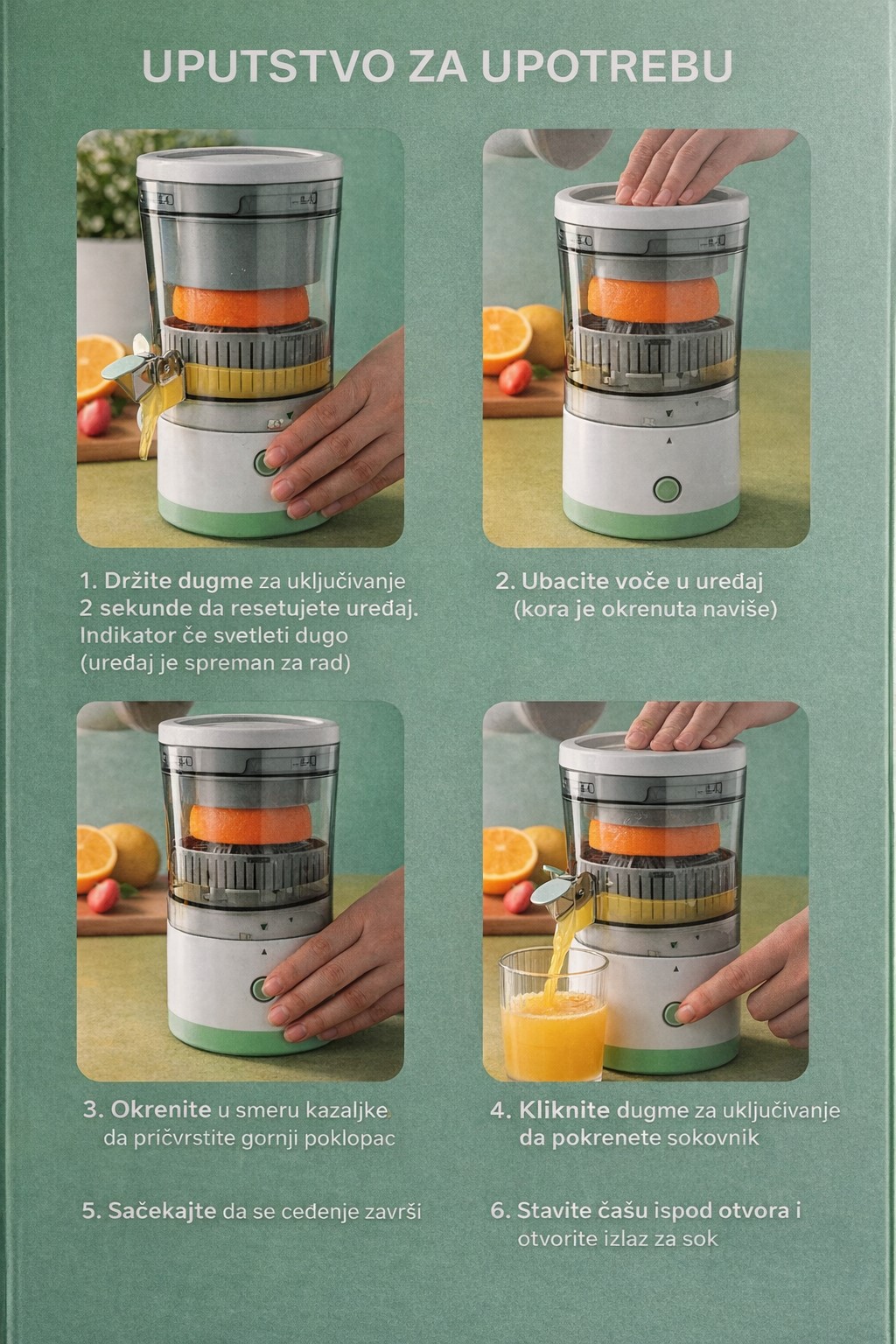 Prenosivi sokovnik za sveže ceđene sokove