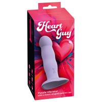 Silikonski vibro dildo Heart Guy Purple