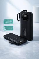 Eksterna baterija 20000mAh  66W brzo punjenje Crna