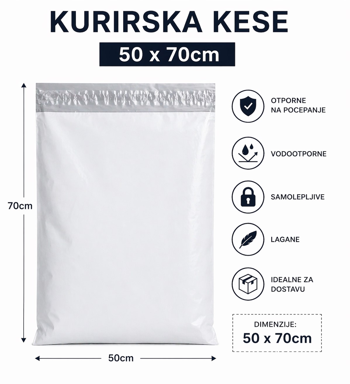 Kurirska kesa 50x70cm 100komada