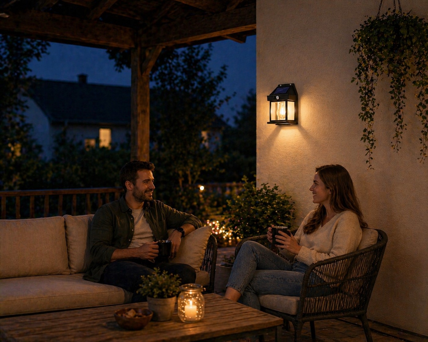 Solarna zidna lampa sa senzorom pokreta