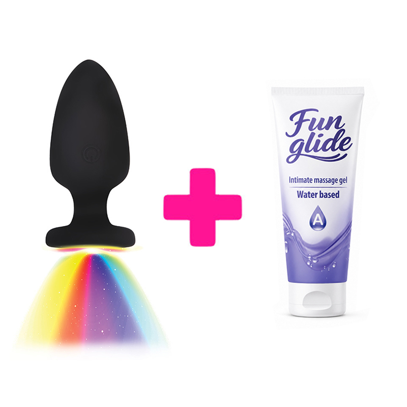 Svetleci Analni Vibrator i lubrikant ku216