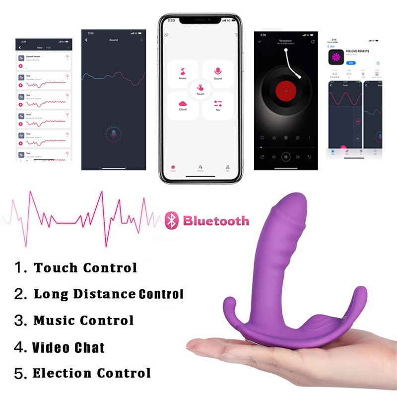 Nosivi leptir vibrator sa daljinskim (nevidljivi) ljubičasta