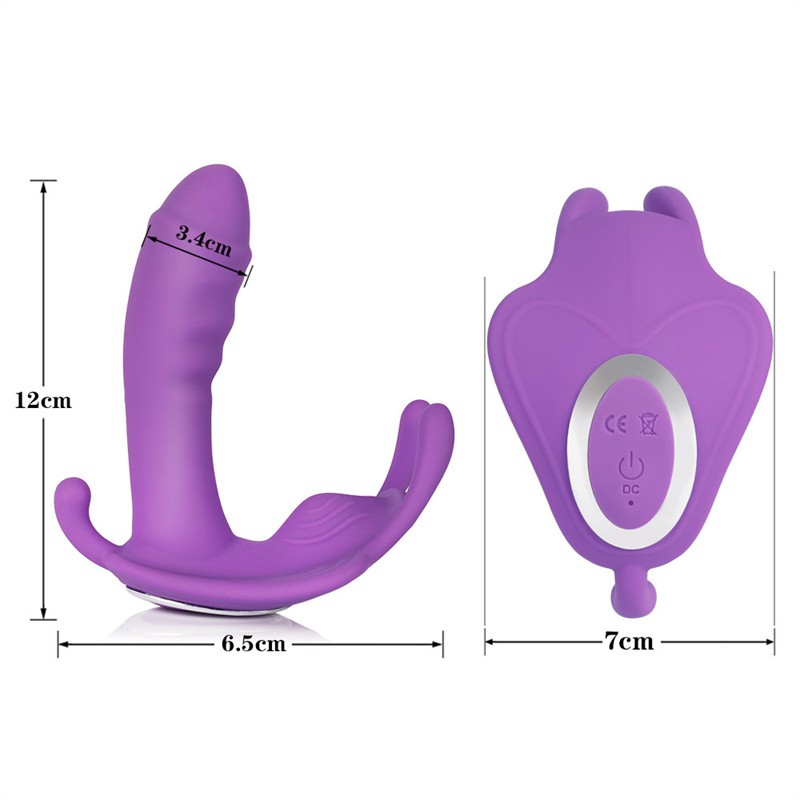 Nosivi leptir vibrator sa daljinskim (nevidljivi) ljubičasta