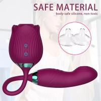 Rose vibrator (ruža vibrator) – sisanje i vibriranje (silikon) ljubičasta