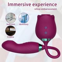 Rose vibrator (ruža vibrator) – sisanje i vibriranje (silikon) ljubičasta