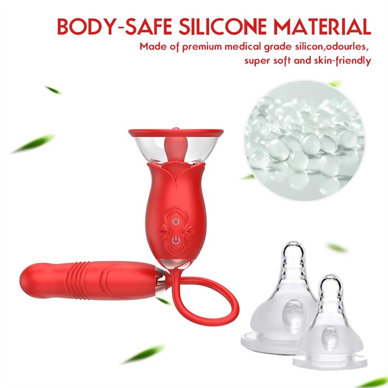 Ruža vibrator 3-u-1 – lizanje, sisanje, G tačka