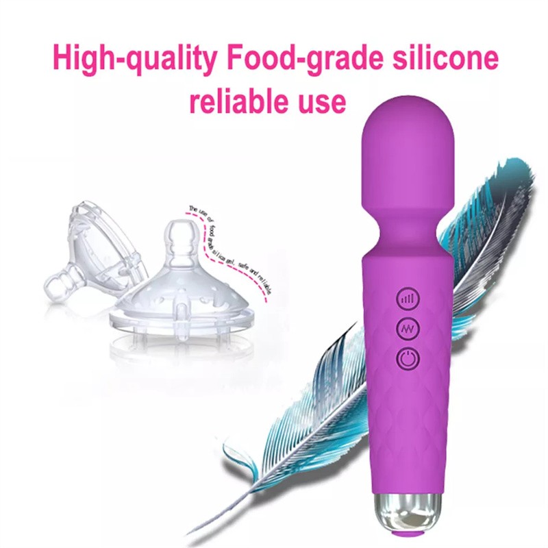 Mini AV Wand vibrator (vodootporan, 20 brzina) ljubičasta