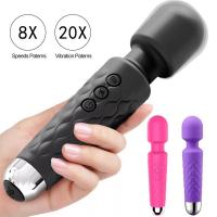 Mini AV Wand vibrator (vodootporan, 20 brzina) crna