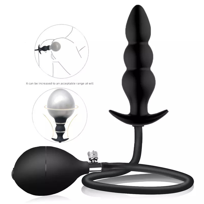 Silikonski naduvavajući analni butt plug (podesiv)