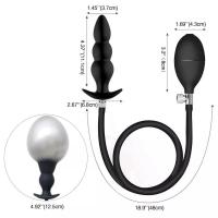Silikonski naduvavajući analni butt plug (podesiv)