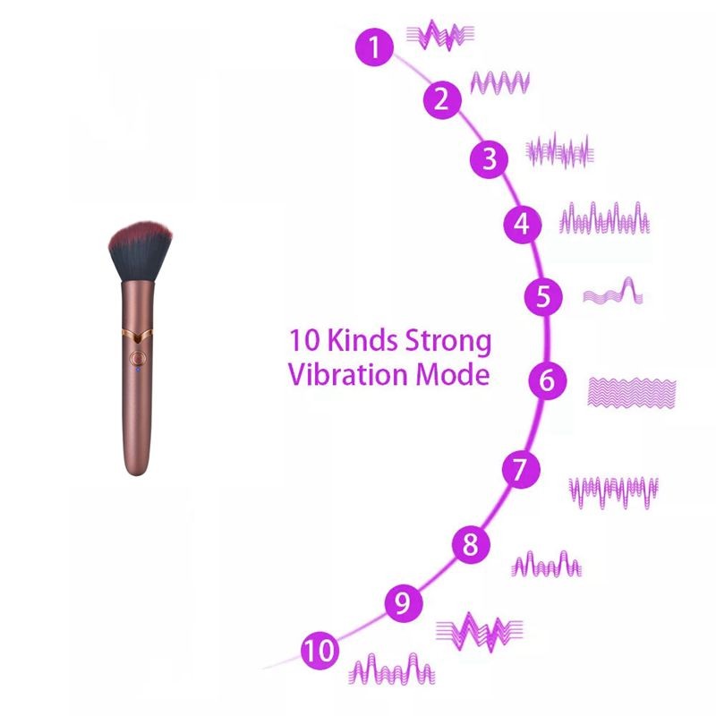 Mini vibrator u obliku četkice za šminkanje CRNI