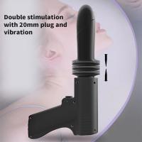Automatski dildo vibrator sa potiskivanjem sa drškom u obliku pištolja