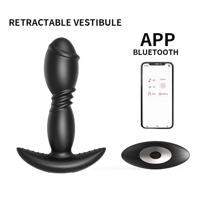 Teleskopski masažer prostate sa upravljanjem putem aplikacije