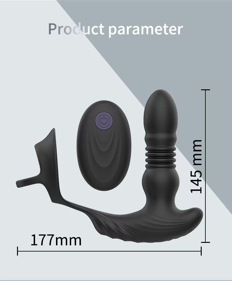 Masažer prostate sa potiskom i prstenom (daljinski)