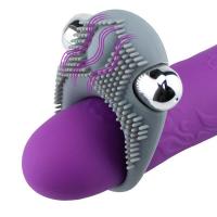 Vibrirajući prsten za penis sa duplim vibro-metkom